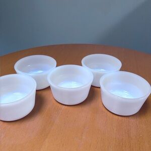 Vintage Glasbake custard cups set of 5
